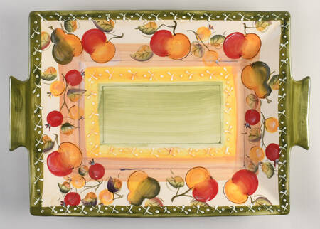 Clementine 19" Rectangular Handled Tray