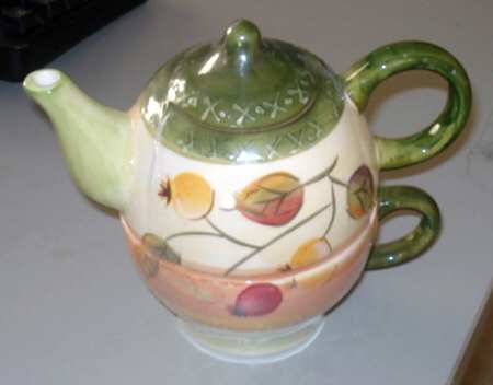 Clementine Individual Teapot & Lid with Cup