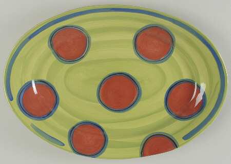 Creation Green 18" Oval Serving Platter