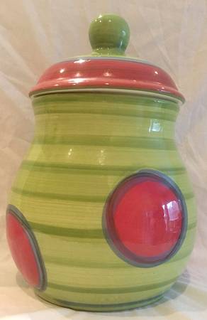 Creation Green Cookie Jar & Lid