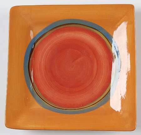 Creation Orange Square Salad Plate