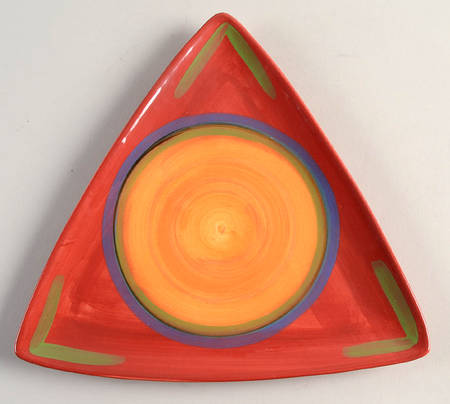 Creation Red Triangular Salad Plate