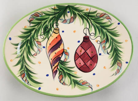 Yuletide 13" Oval Serving Platter