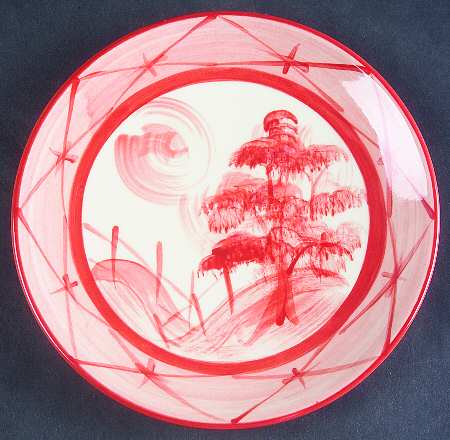 Toile Red Salad Plate