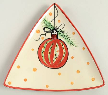 Christmas Whimsy Triangular Salad Plate