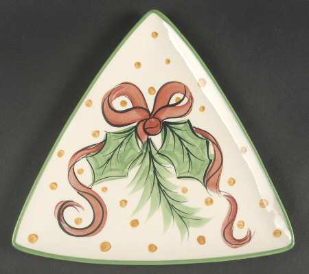 Christmas Whimsy Triangular Salad Plate