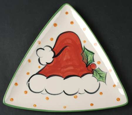 Christmas Whimsy Triangular Salad Plate