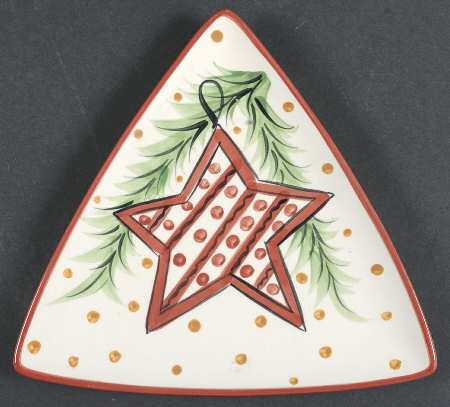 Christmas Whimsy Triangular Salad Plate