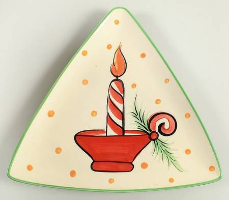 Christmas Whimsy Triangular Salad Plate