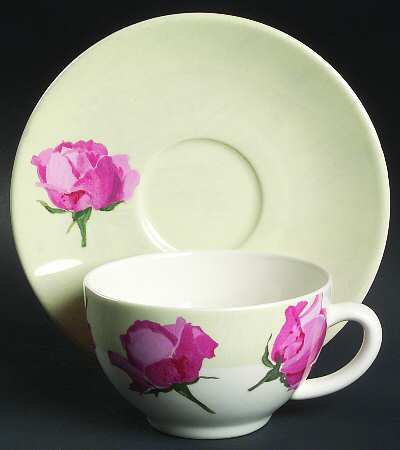 Rose Flat Cup & Saucer Set