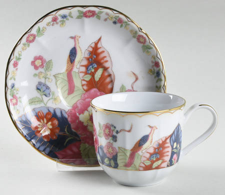 Carolina Garden Flat Cup & Saucer Set