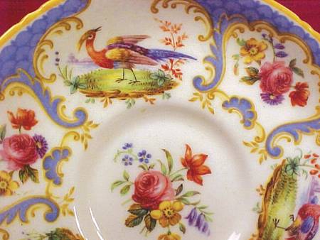 Rutland Blue (Scalloped, Yellow Trim) Saucer for Demitasse Cup