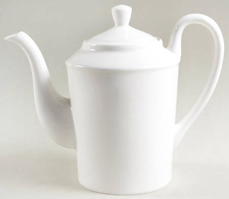Antinea White Coffee Pot & Lid