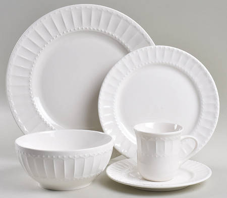 Regalia White 5 Piece Place Setting