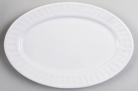 Regalia White 12" Oval Serving Platter