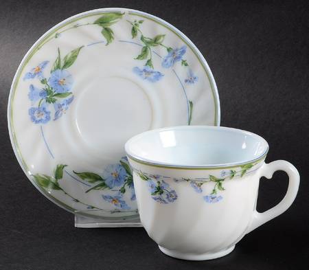 Susette Flat Cup & Saucer Set