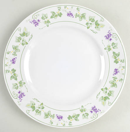 English Garden (White Background) Dinner Plate