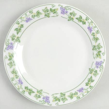 English Garden (White Background) Salad Plate