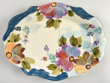 Crazy Daisies 18" Oval Serving Platter