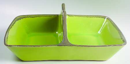 GAB4 (Square) Rectangular Divided Vegetable Bowl