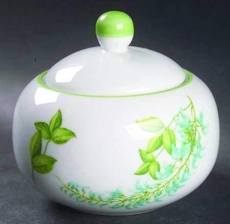 Cana Oscar's Garden Sugar Bowl & Lid