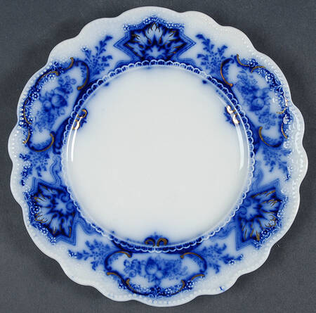 Alaska (Flow Blue, No Gold Ring) Bread & Butter Plate