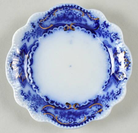 Alaska (Flow Blue, No Gold Ring) Butter Pat