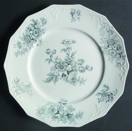 Chatsworth Blue Gray (No Gold) Dinner Plate