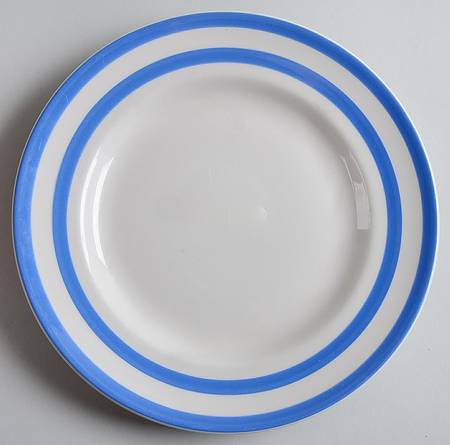Cornish Blue Cream (Target Stamp) Luncheon Plate