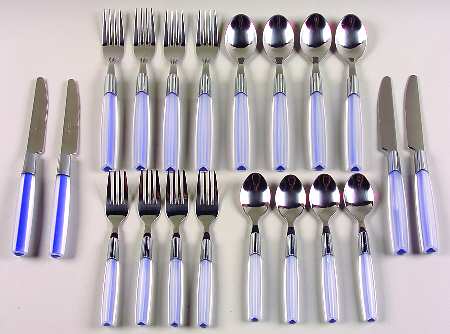 Color Oasis Blue 20 Piece Set (4 Each K1, F2, Sf, Tsp & Plas
