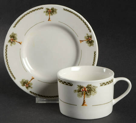 Bahama Flat Cup & Saucer Set