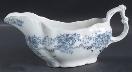 Antique Blue (Gold Accents) Gravy Boat