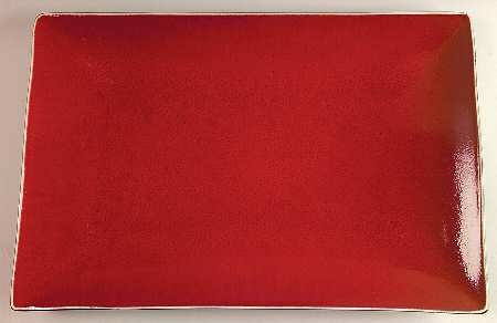 Radiant Red 16" Rectangular Serving Platter