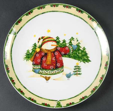 Snowman Frolic Dinner Plate by Gibson Designs