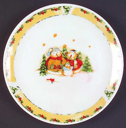 Snowman Frolic Salad Plate