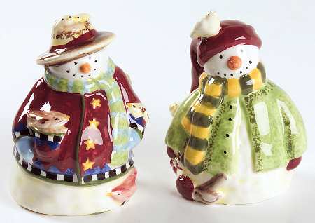 Snowman Frolic Salt & Pepper Set