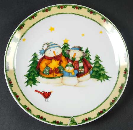 Snowman Frolic Salad Plate