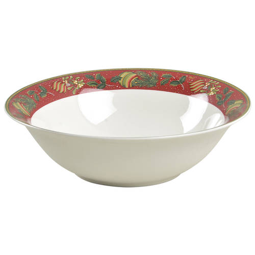 Boughs of Holly 9" Round Vegetable Bowl