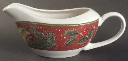 Boughs of Holly Gravy Boat by Gibson Designs