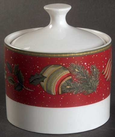 Boughs of Holly Sugar Bowl & Lid