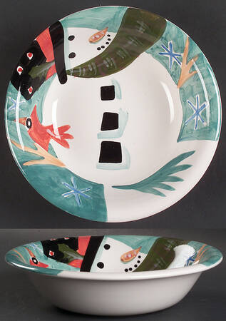 Winter Frolic Snowman Soup/Cereal Bowl