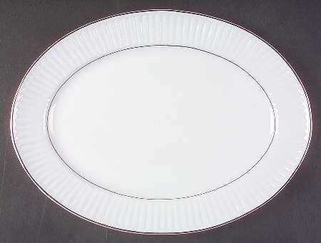 Claremont Gold (White Background) 14" Oval Serving Platter