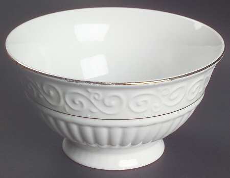 Claremont Gold (White Background) Soup/Cereal Bowl