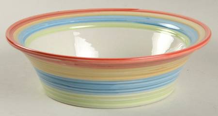 Stylish Living Rainbow Stripes Soup/Cereal Bowl