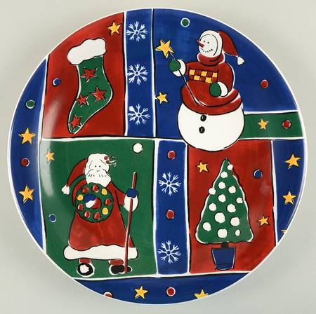 Folk Noel Dinner Plate