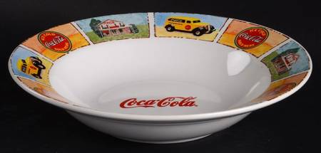 COCA COLA GOOD OLD DAYS Rim Soup Bowl