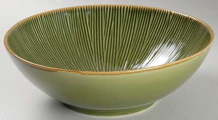 Lotus Leaf Green 9" Round Vegetable Bowl