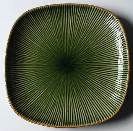 Lotus Leaf Green Square Salad Plate