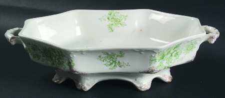 Chatsworth Green (Gold Daubs) Oval Vegetable No Lid