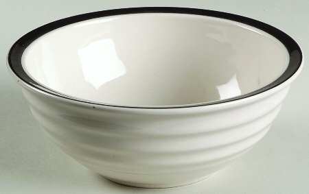 Basic Living V Black Soup/Cereal Bowl
